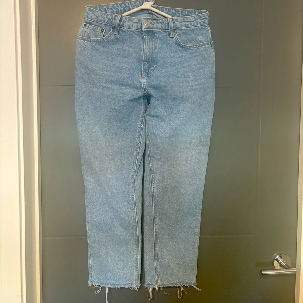 Top shop straight denim jeans. No stretch